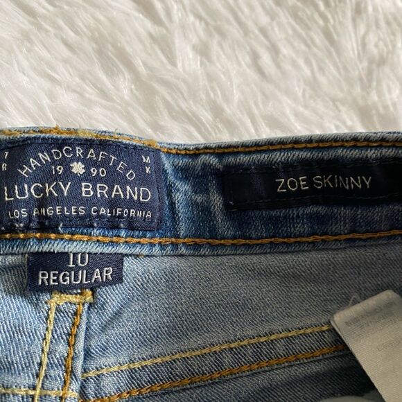 Lucky Brand Zoe Skinny Jeans Girls Size 10 - Picture 9 of 10
